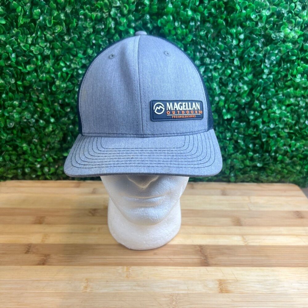 Mens Magellan Outdoors Trucker Style Hat Adjustable Snapback Cap Blue